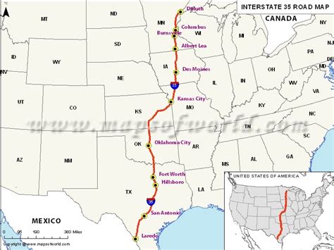 ihi 35|map of i 35 highway.